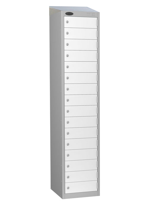 white secure locker