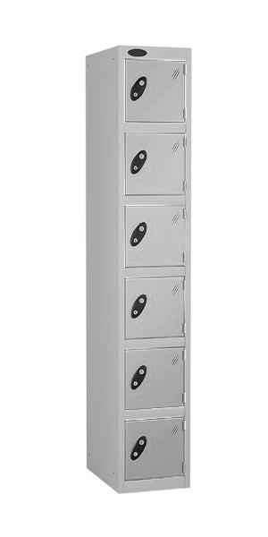 6 Door Steel Locker with silver doors