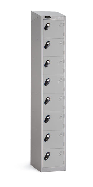 8 grey door front sports locker sloping top