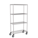 mobile 4 tier wire shelving