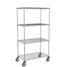 mobile 4 tier wire shelving