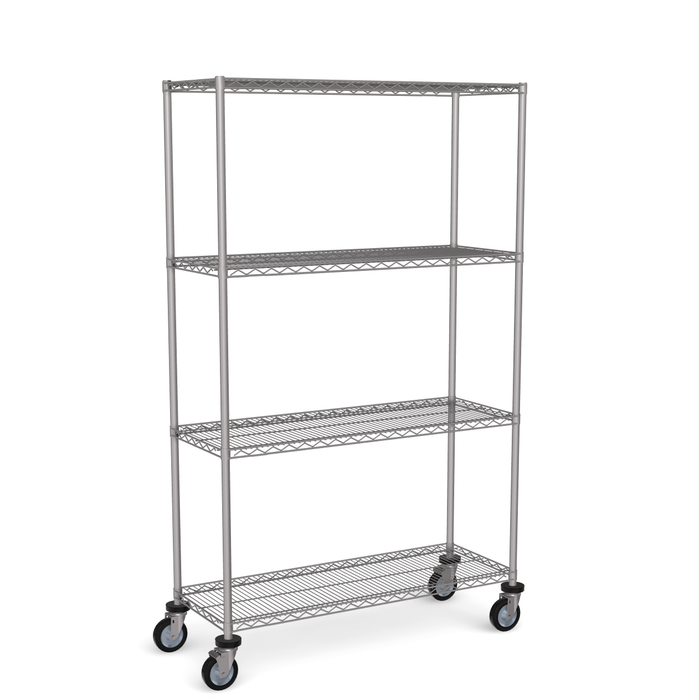 Stainless Steel Wire Shelving - Mobile Unit 1800mm High