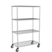 mobile 4 tier wire shelving