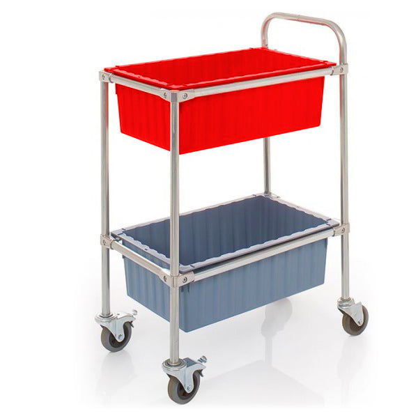 2 shelf container trolley