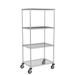 mobile 4 tier wire shelving