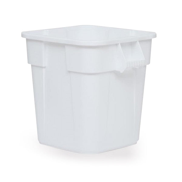 White rectangular bin with handles