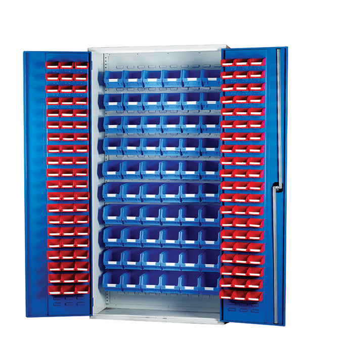 Louvred Panel 2000mm Small Parts Cabinet with Bin Kit