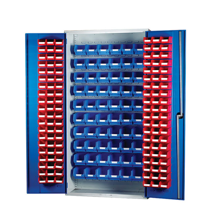 Louvred Panel 2000mm Small Parts Cabinet with Bin Kit