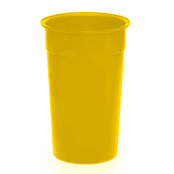 90 litre tapered nesting bins made of food-approved material in yellow