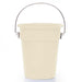 White bucket with handle