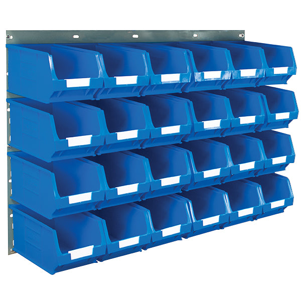 Louvred Panel Small Parts Bin Kits blue