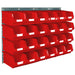 Louvred Panel Small Parts Bin Kits Red