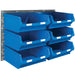 Louvred Panel Small Parts Bin Kits blue