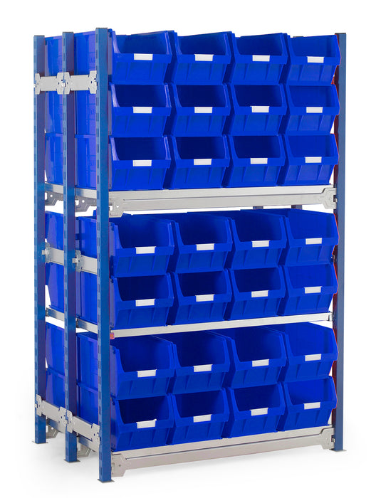 Double Starter Bay Shelving with Bin Kits