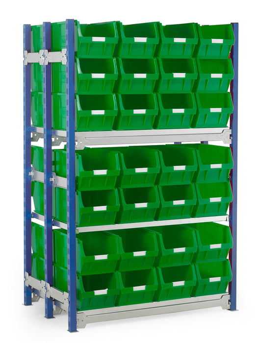 Double Starter Bay Shelving with Bin Kits