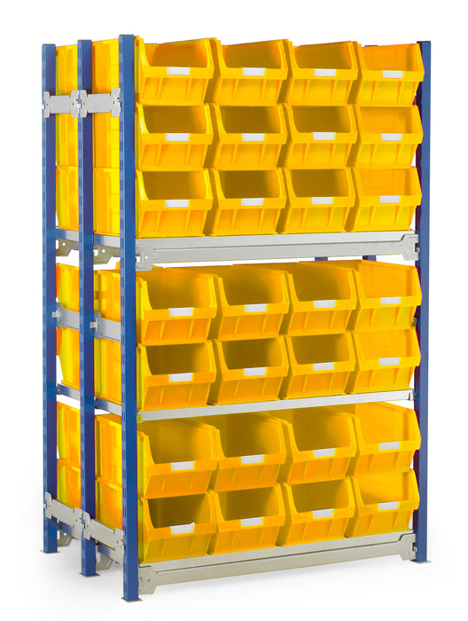 Double Starter Bay Shelving with Bin Kits