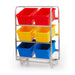 Steel 6 storage box trolley