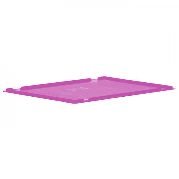 Pink plastic box lid manufactured in the UK