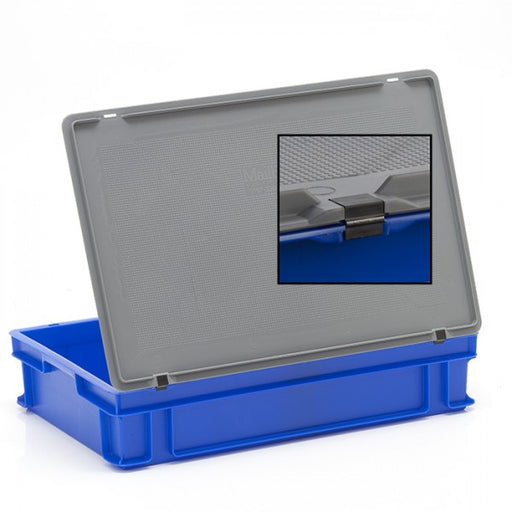 Storage box with hinged lid 