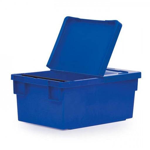 Food approved hinged lid in blue