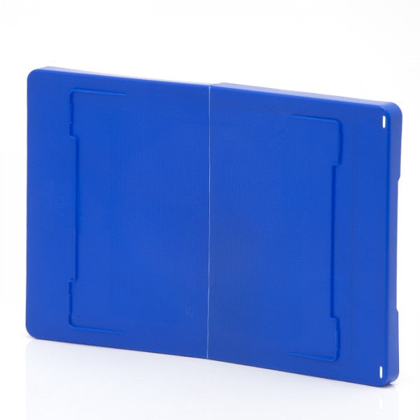 Food approved hinged lid in blue