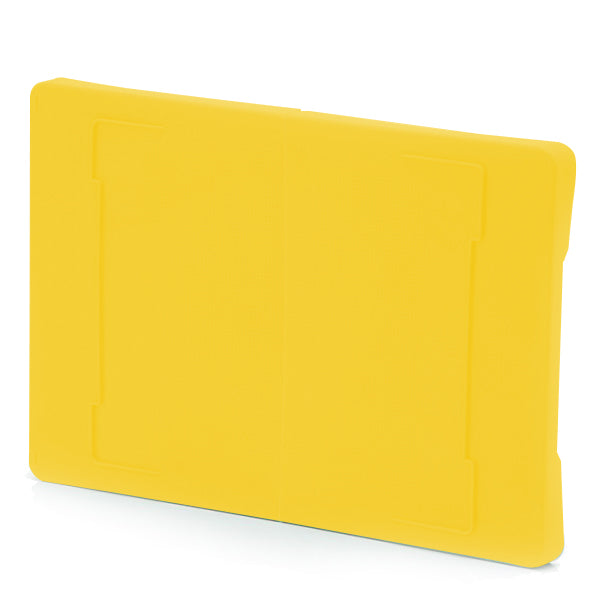 Food approved hinged lid in yellow