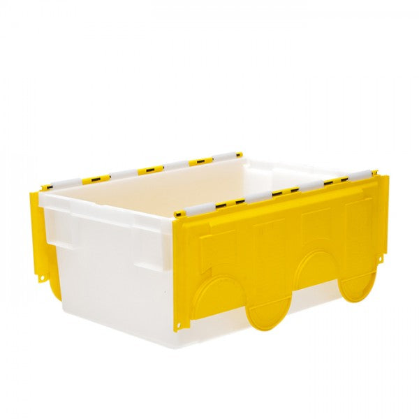 49.5 Litre Attached Lid Container - Natural Base with Coloured Lid