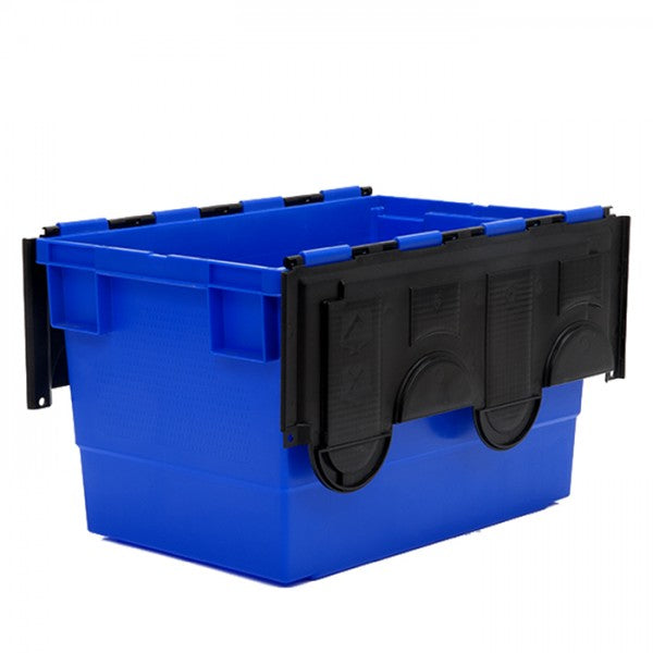 68 Litre Coloured Attached Lid Container with Coloured Base