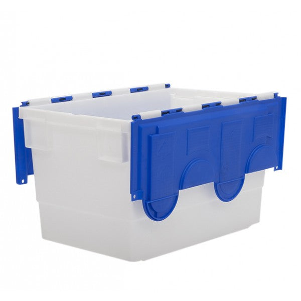 68 Litre Attached Lid Container - Natural Base with Coloured Lid