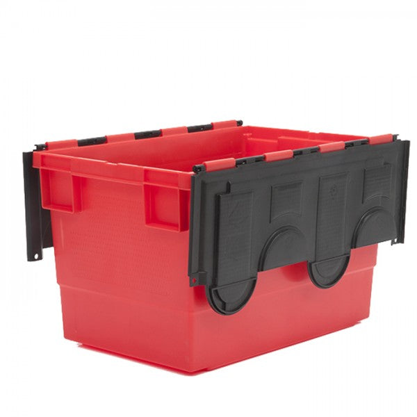 68 Litre Coloured Attached Lid Container with Coloured Base