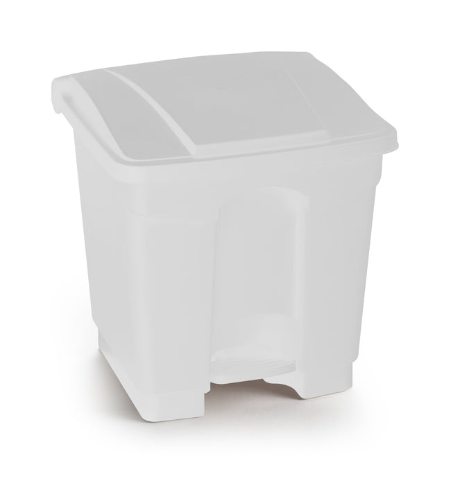 Small white pedal bin