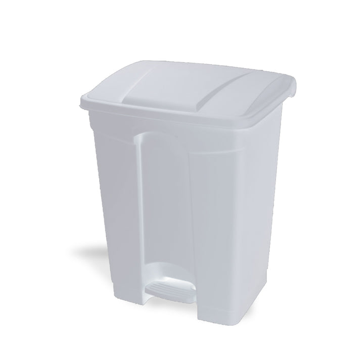 45 Litre White Pedal Bin