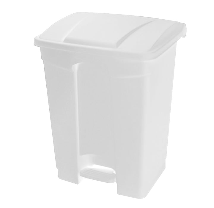 68 Litre White Pedal Bin