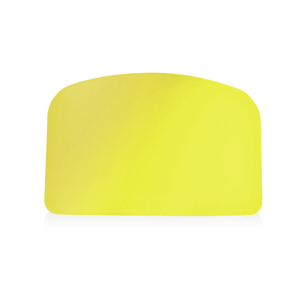 Yellow food processing scraper