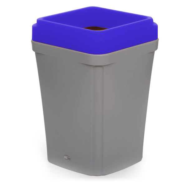 Colour coded open top blue bin