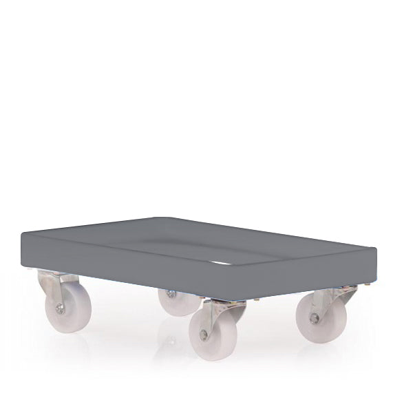 Euro size heavy duty stacking box dolly grey