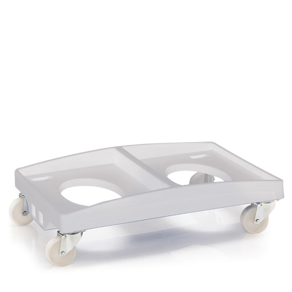 White heavy duty stacking dolly