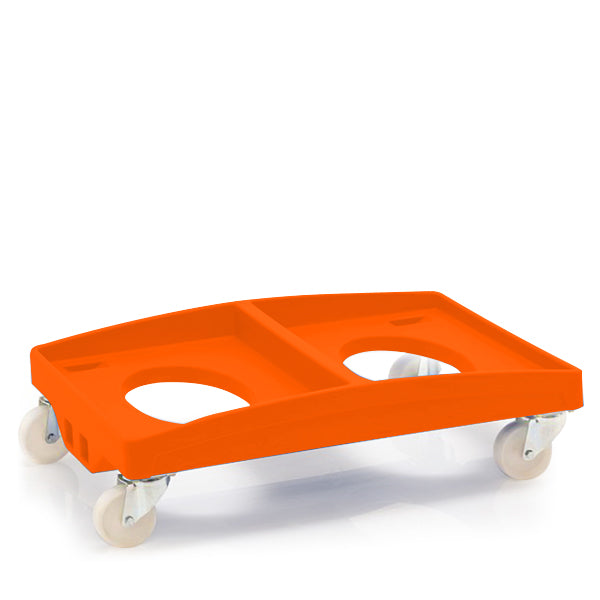 Orange heavy duty stacking dolly