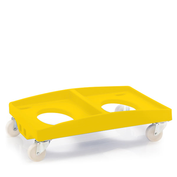 Yellow heavy duty stacking dolly