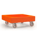 plastic stacking dolly orange