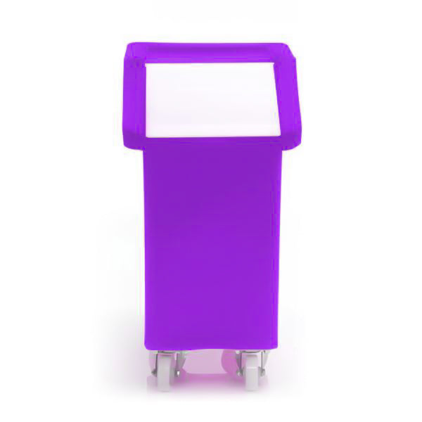 Purple food approved Ingredients trolley With clear lid