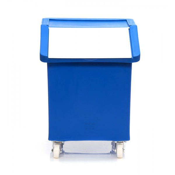 Food ingredients trolley in blue