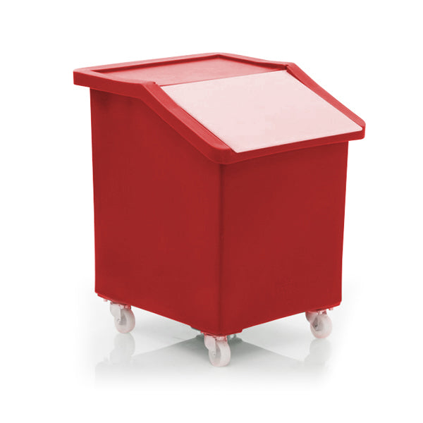 Food ingredients trolley in red