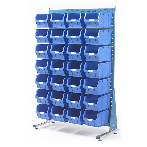 Free-Standing Louvred Panels with Bins