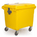 Compactor wheeled waste bin yellow